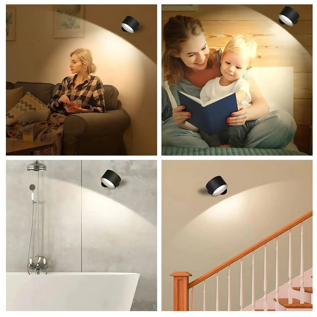 Lampe Murale Rechargeable Rotative 360°