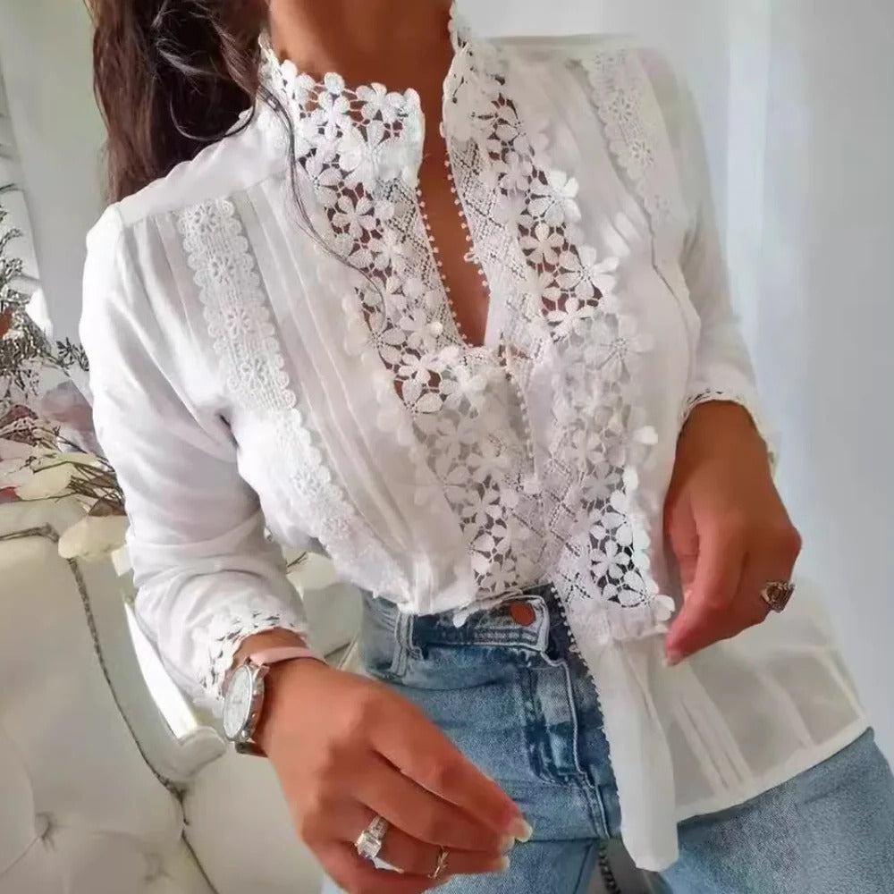 Blouse élégante pour femme à motifs floraux