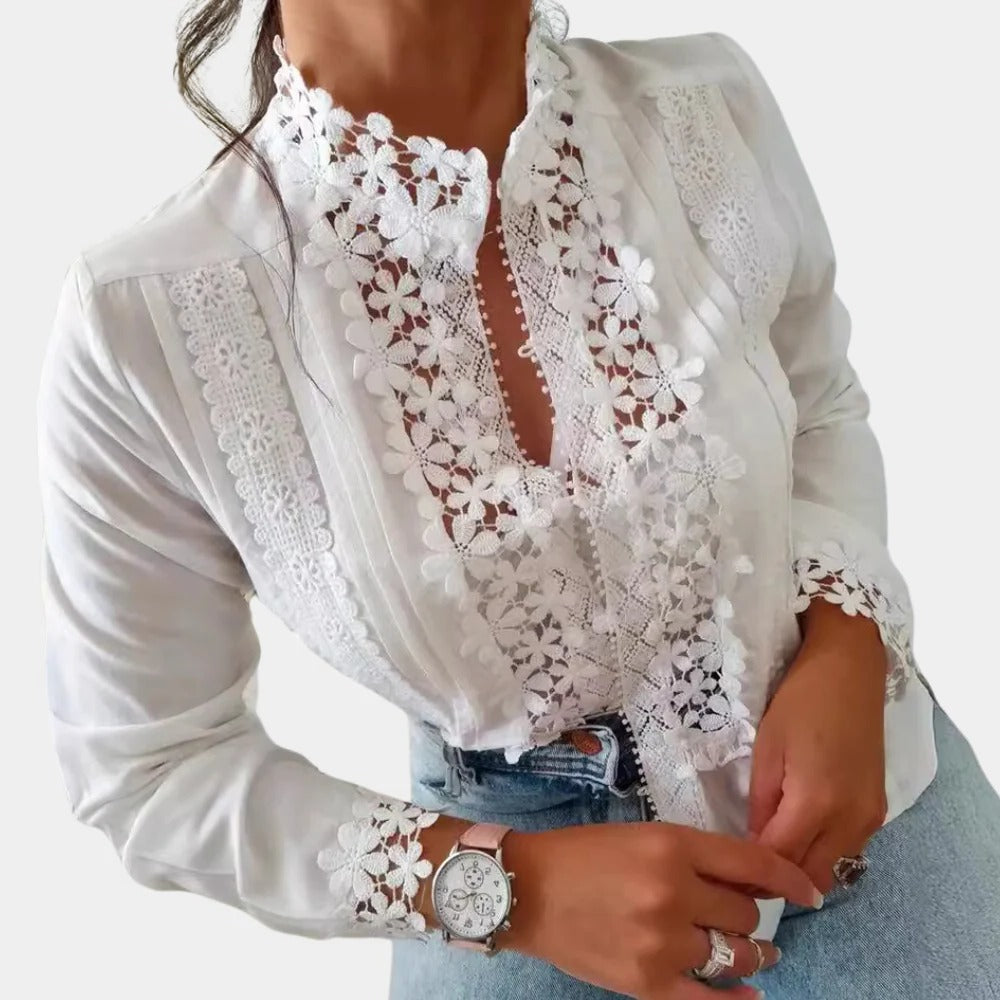 Blouse élégante pour femme à motifs floraux