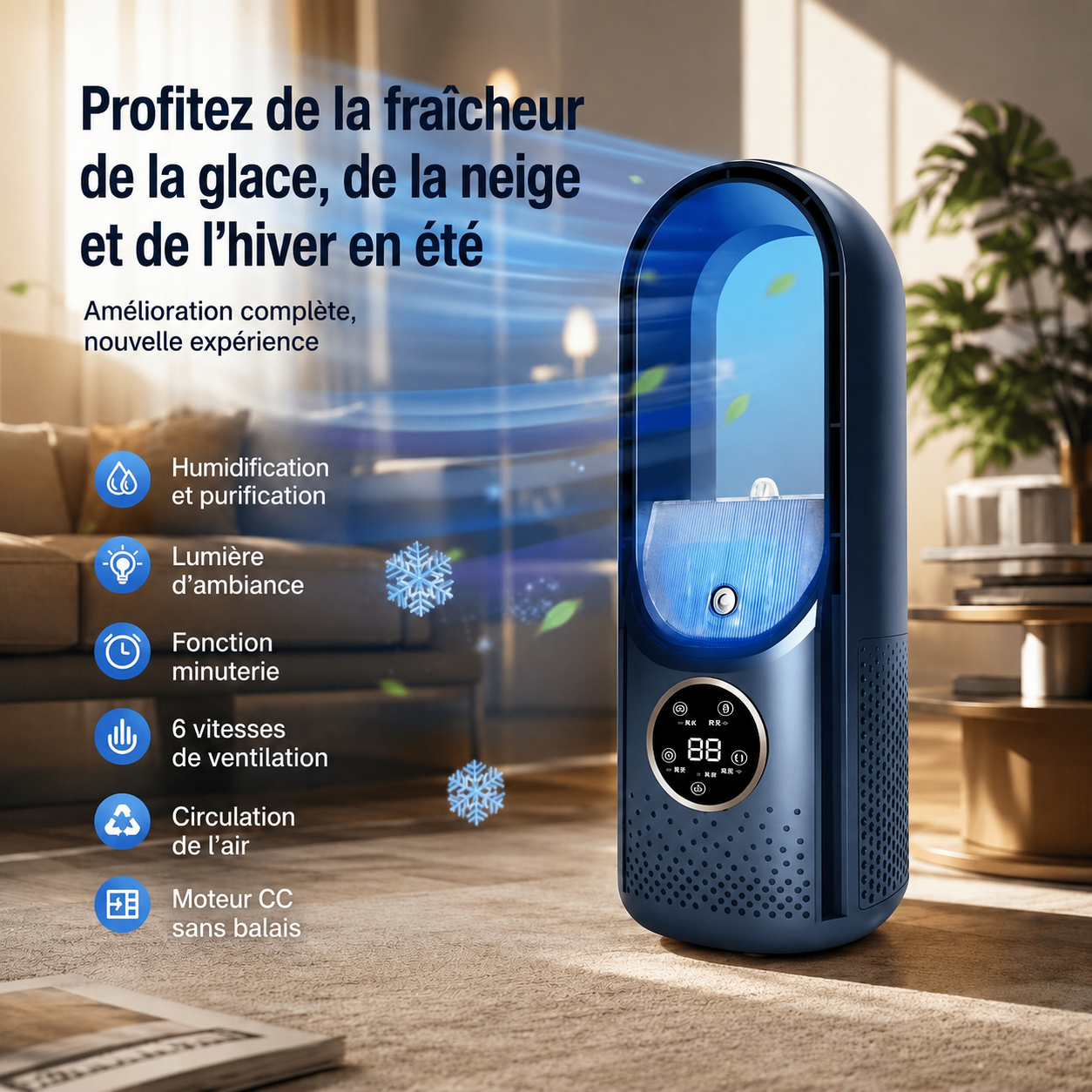 Ventilateur sur Pied Silencieux WhisperCool