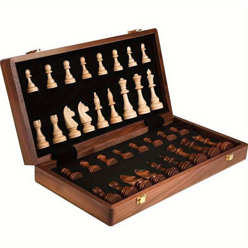 Jeu d'Échecs en Bois Pliable