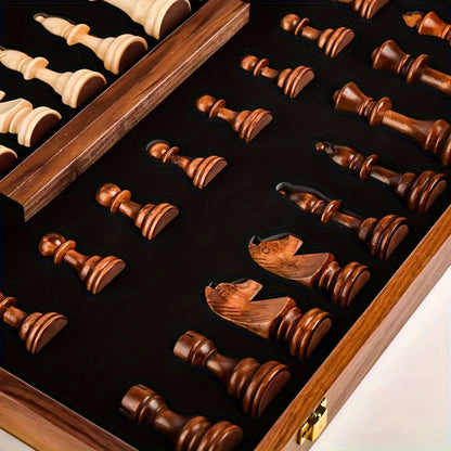 Jeu d'Échecs en Bois Pliable