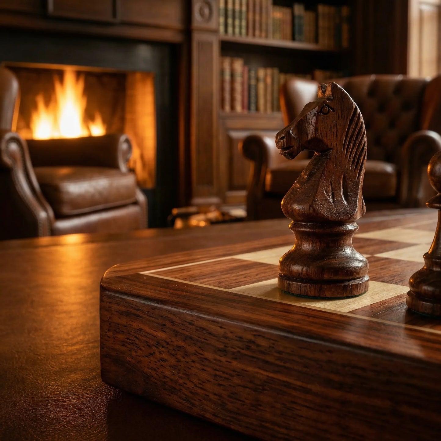 Jeu d'Échecs en Bois Pliable
