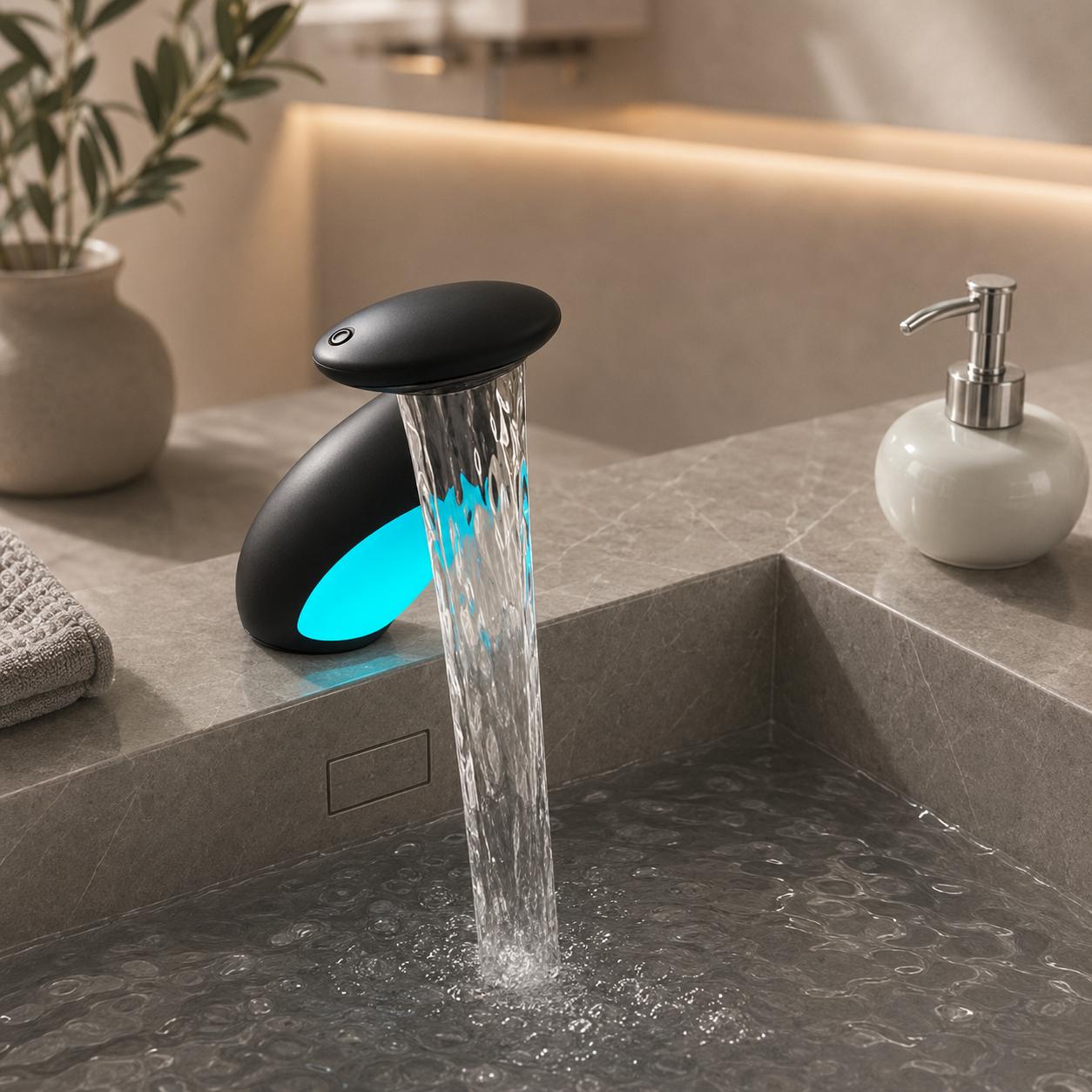 Robinet LED extensible cuisine et salle de bain