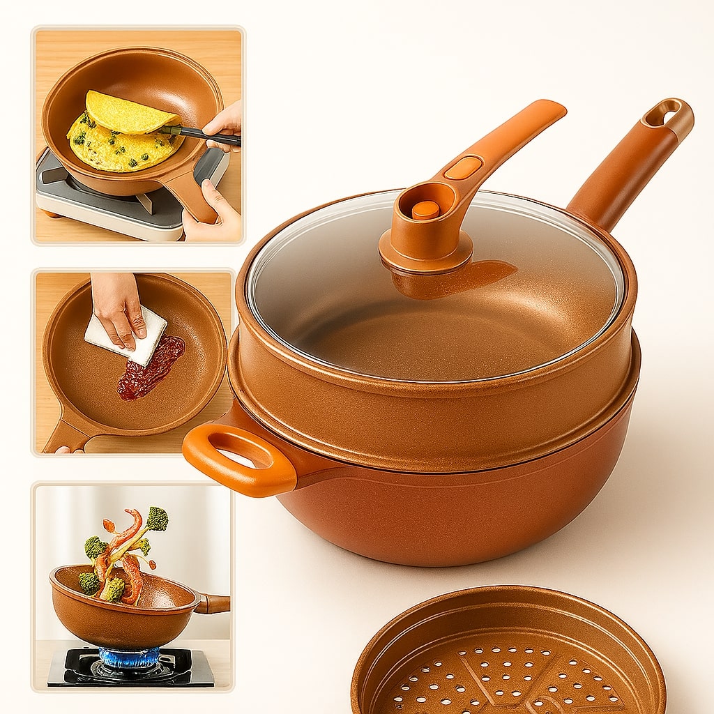 Wok pour induction antiadhésif