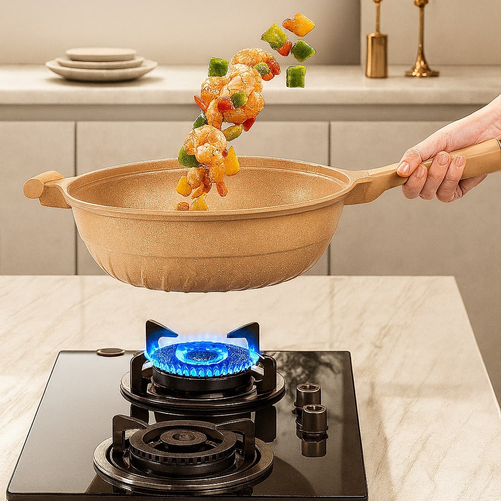 Wok pour induction antiadhésif
