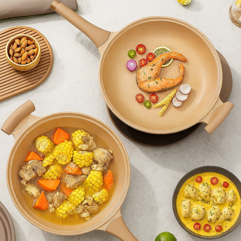 Wok pour induction antiadhésif